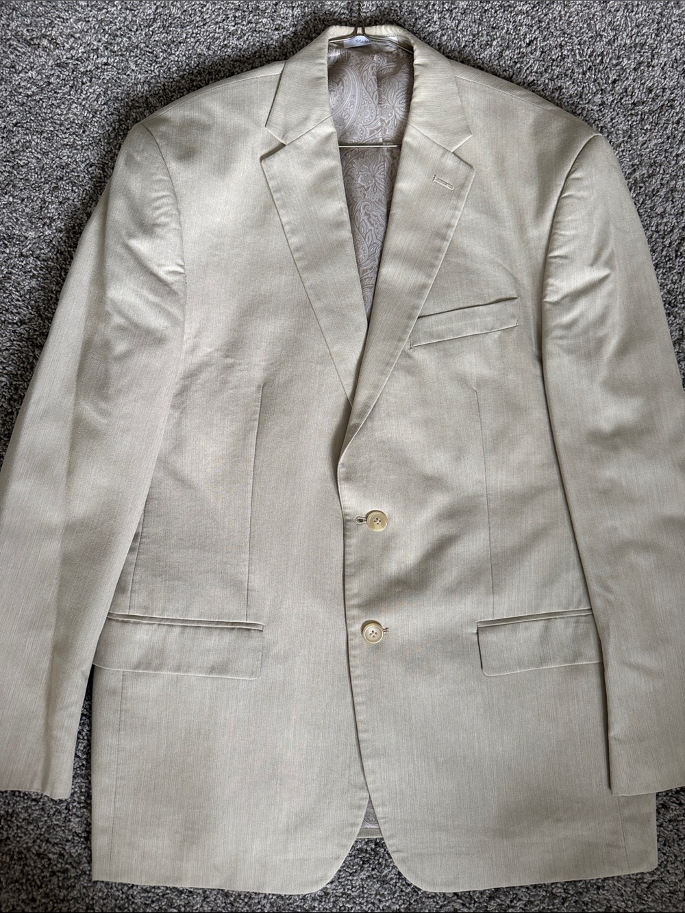 Men's Chaps tan Blazer - Classic Two-Button Sport Coat and pants